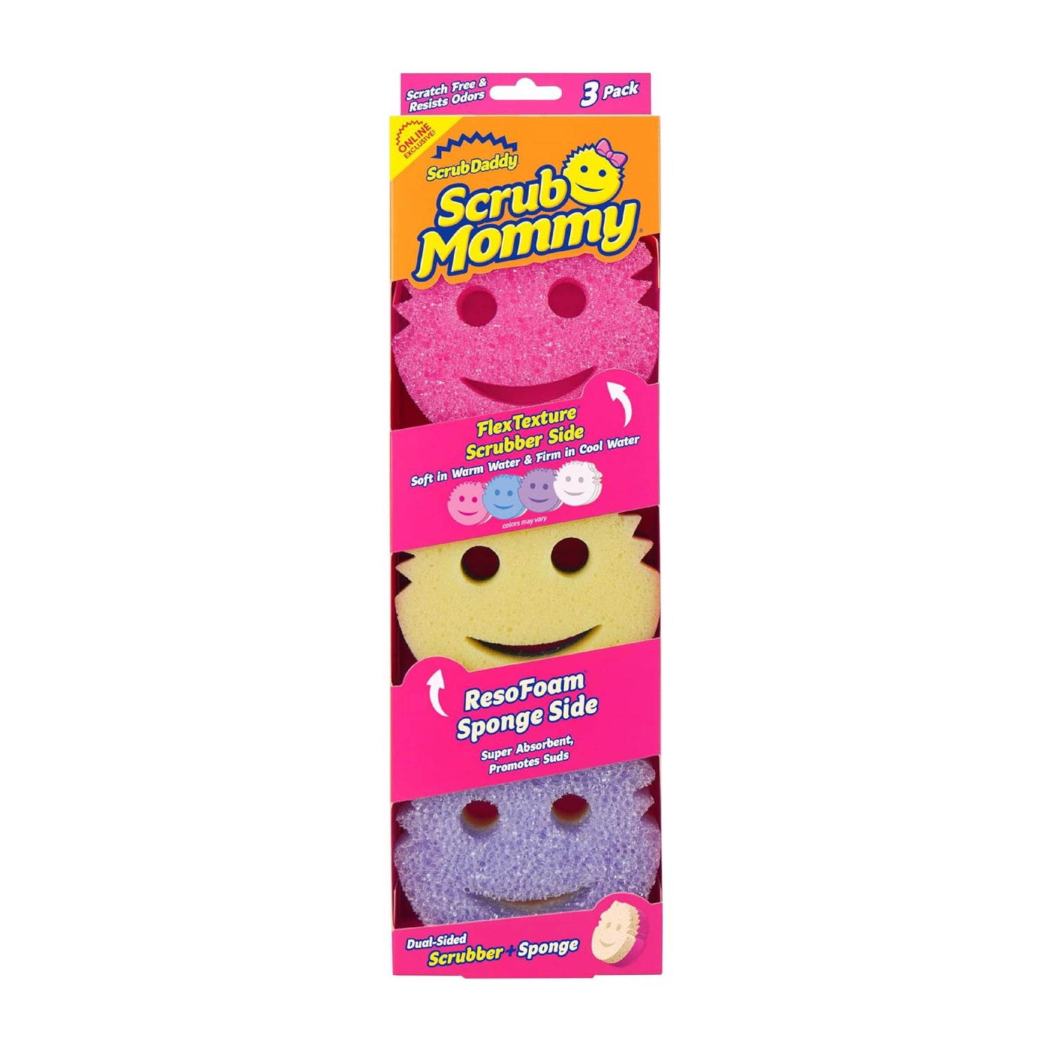 π§½β¨ Scrub Daddy Scrub Mommy Sponges (3 Count) π¨βπ©βπ§βπ¦πͺ