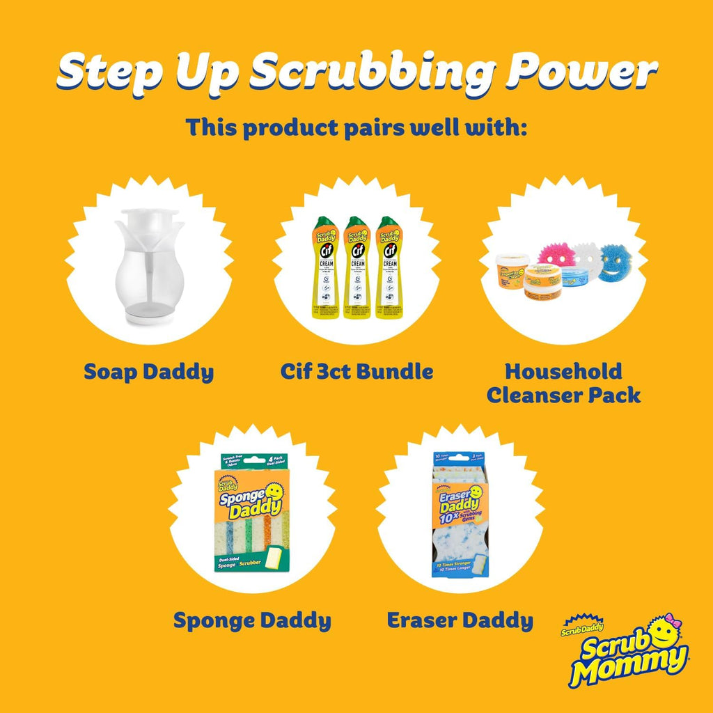 🧽✨ Scrub Daddy Scrub Mommy Sponges (3 Count) 👨‍👩‍👧‍👦💪