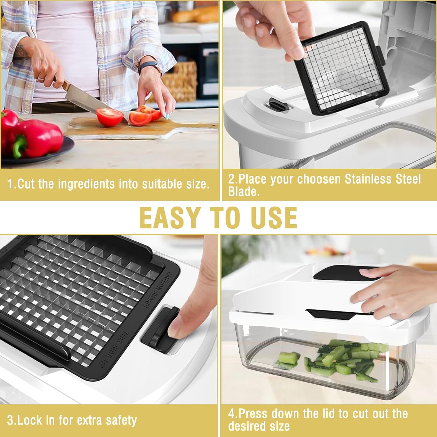 Vegetable Chopper 2-in-1 Foods 🥬🌶️🍋