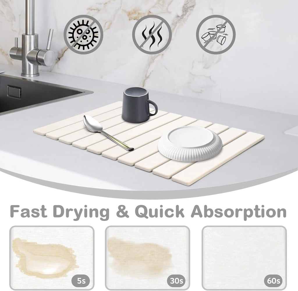 🗿💧 Large Stone Dish Drying Mats
