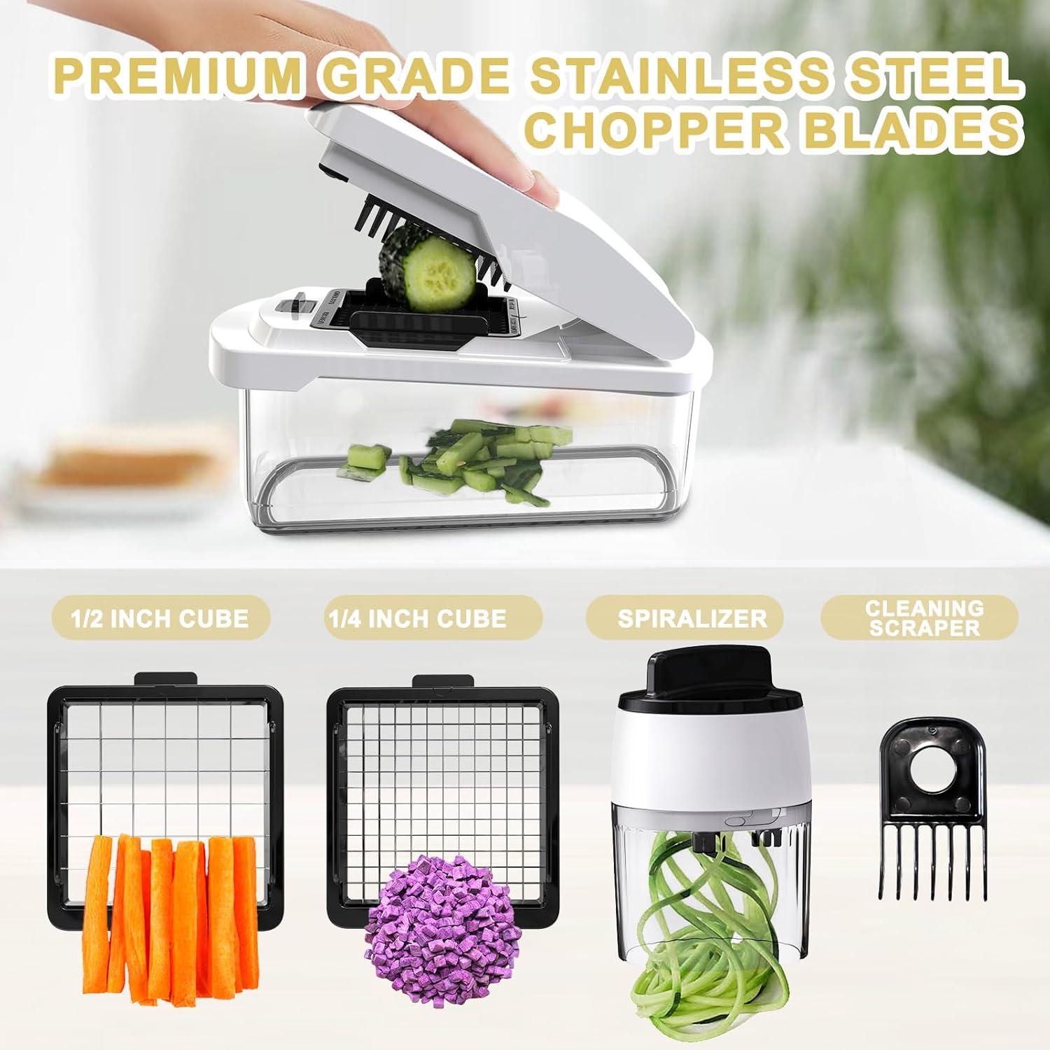 Vegetable Chopper 2-in-1 Foods 🥬🌶️🍋
