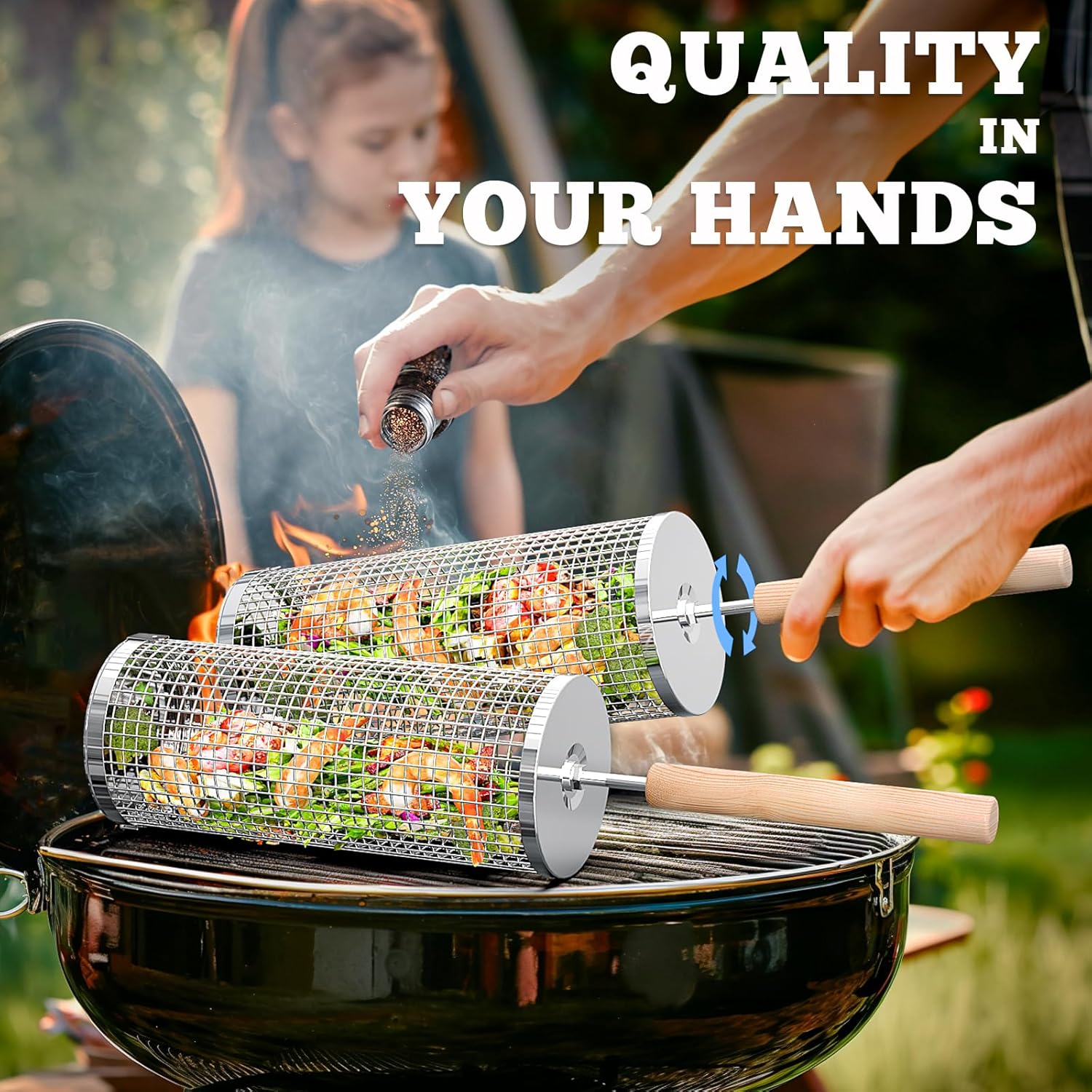 🍖 Rolling Grill Baskets (2PCS) 🔥