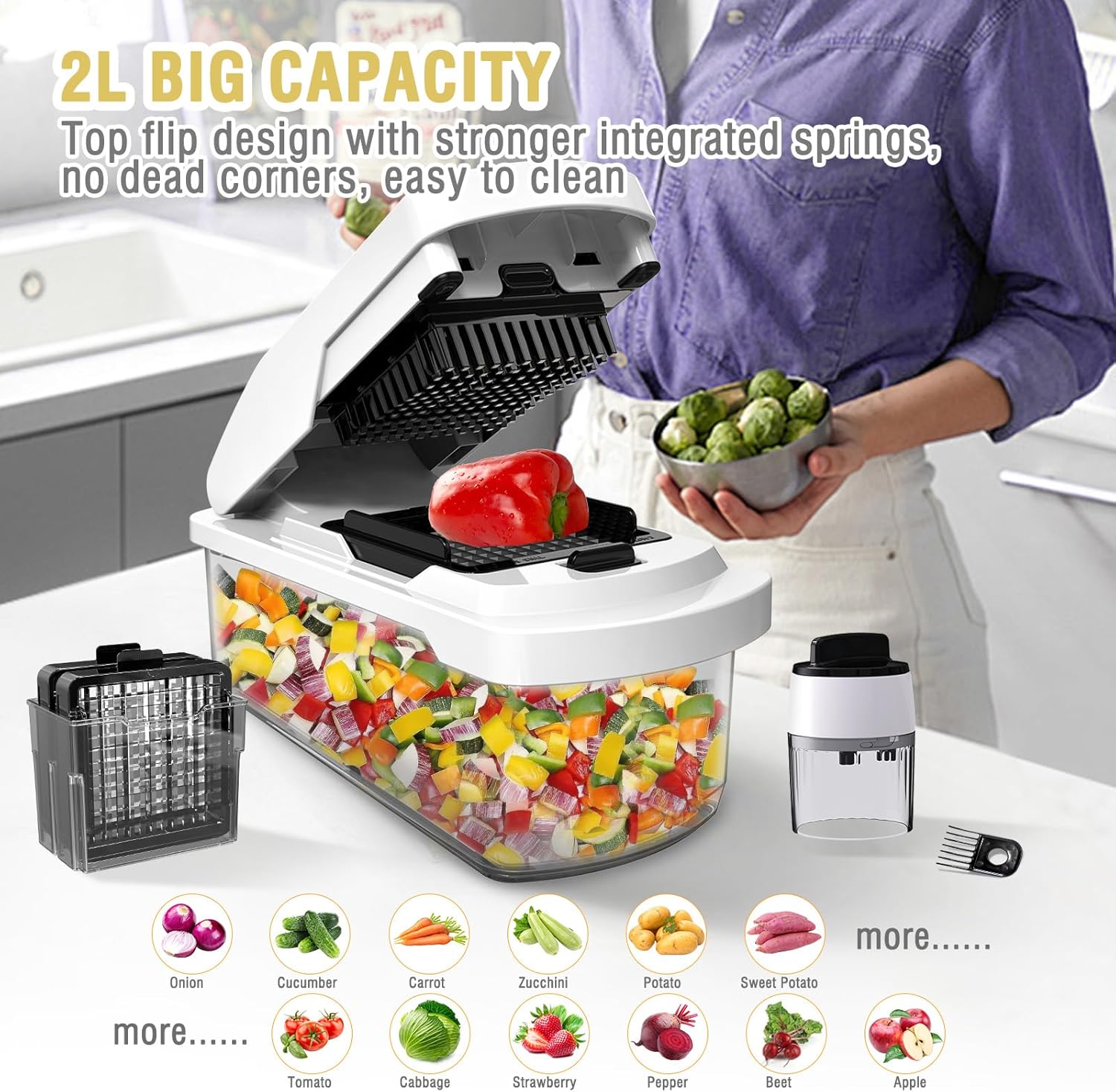 Vegetable Chopper 2-in-1 Foods 🥬🌶️🍋