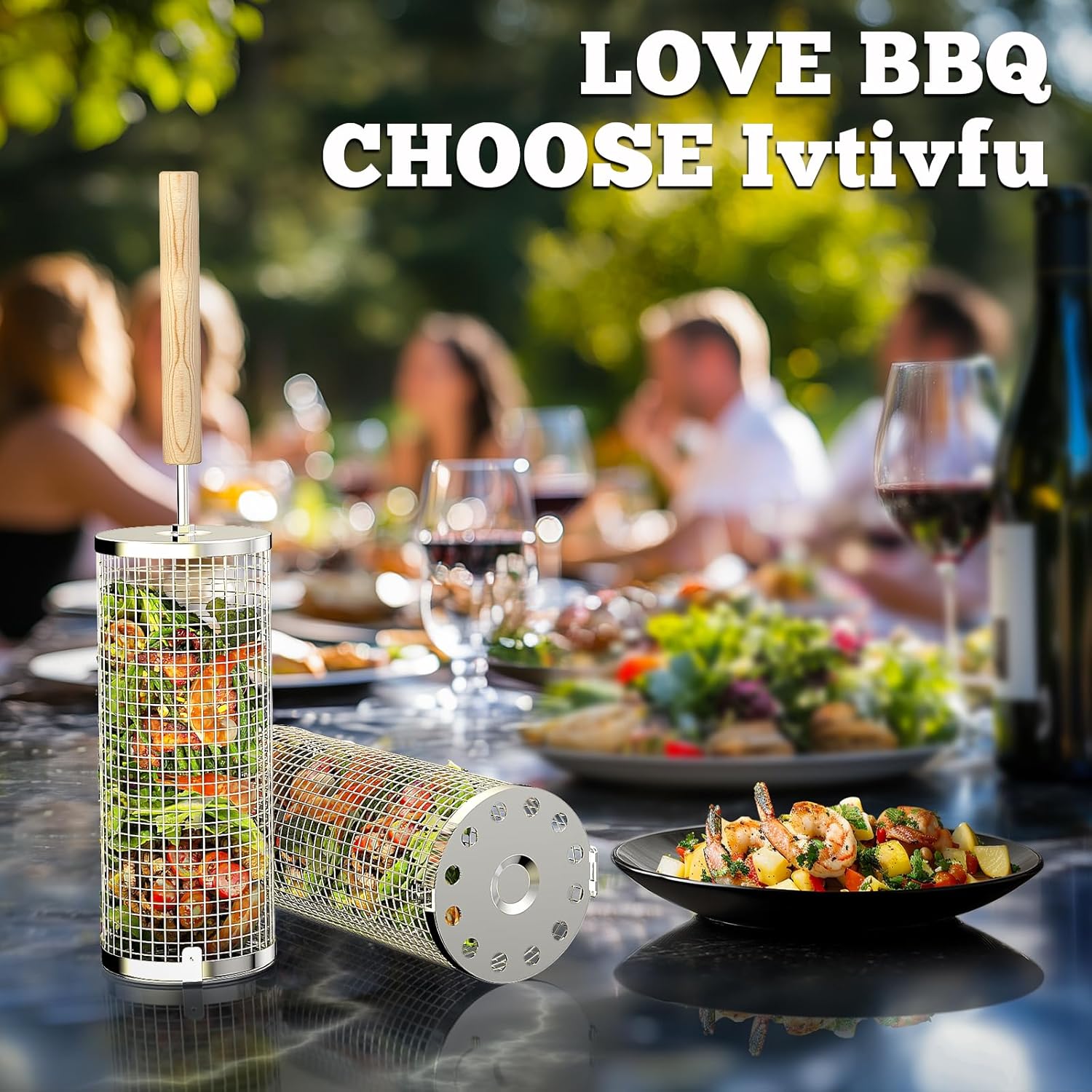 🍖 Rolling Grill Baskets (2PCS) 🔥
