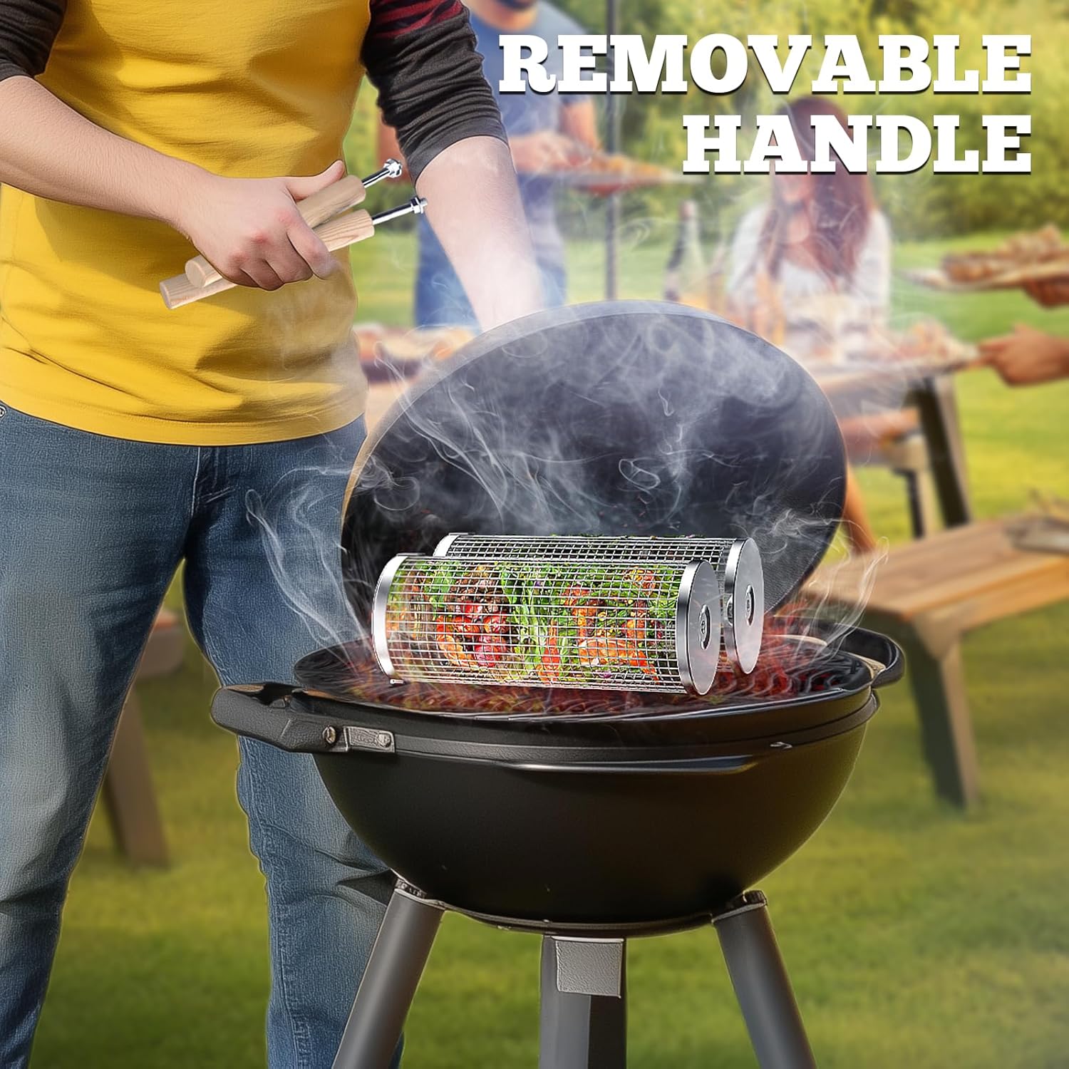 🍖 Rolling Grill Baskets (2PCS) 🔥