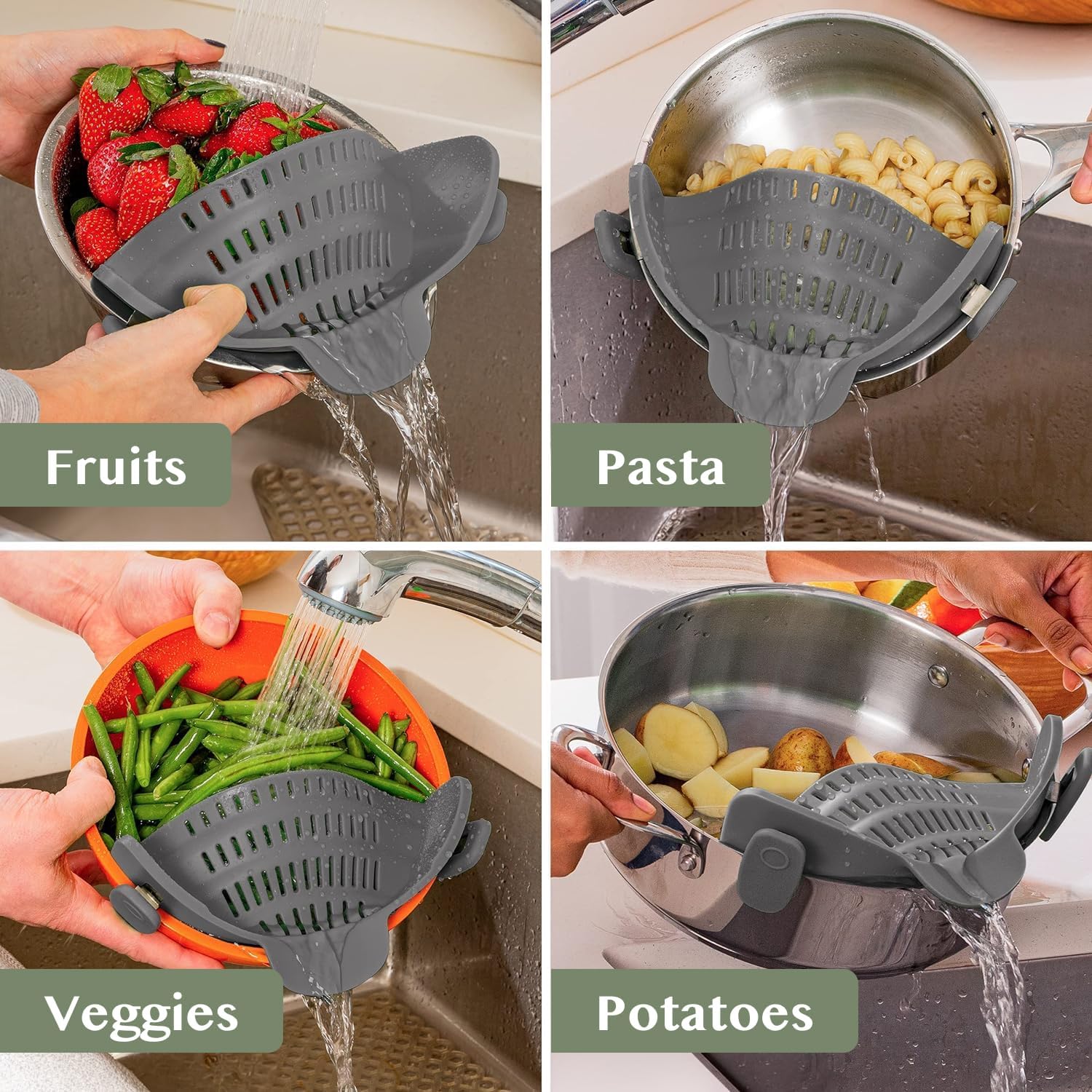🍝 Silicone Pasta Strainer 🍜